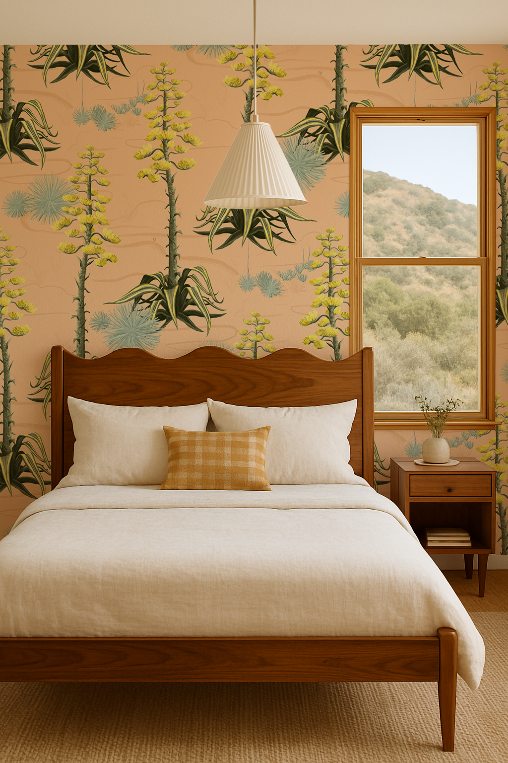 Agave Valley Wallpaper, peach