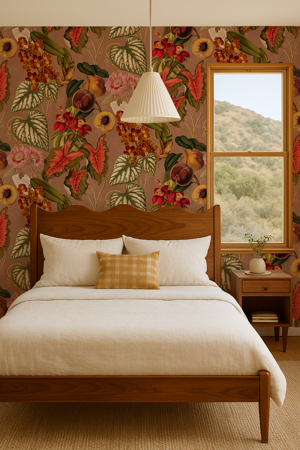 Cali Tropicale Wallpaper, mocha mousse