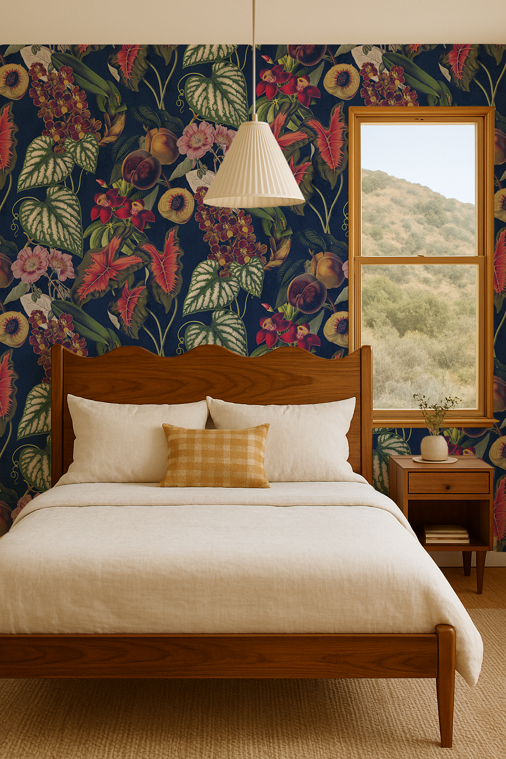 Cali Tropicale Wallpaper, navy
