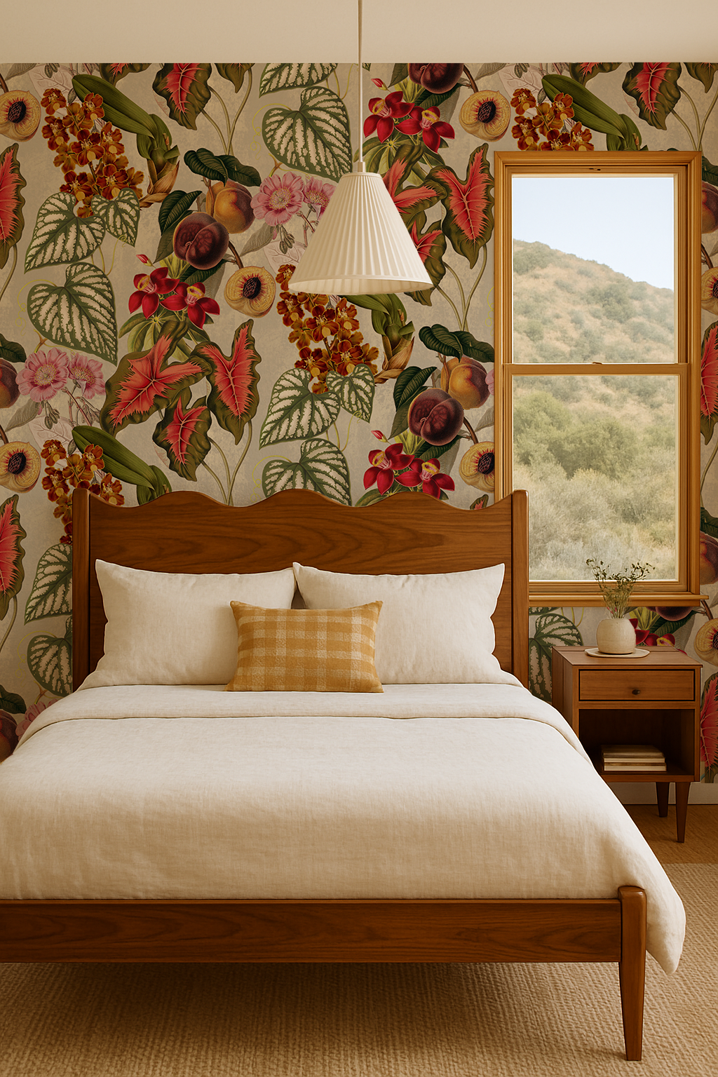 Cali Tropicale Wallpaper, off-white