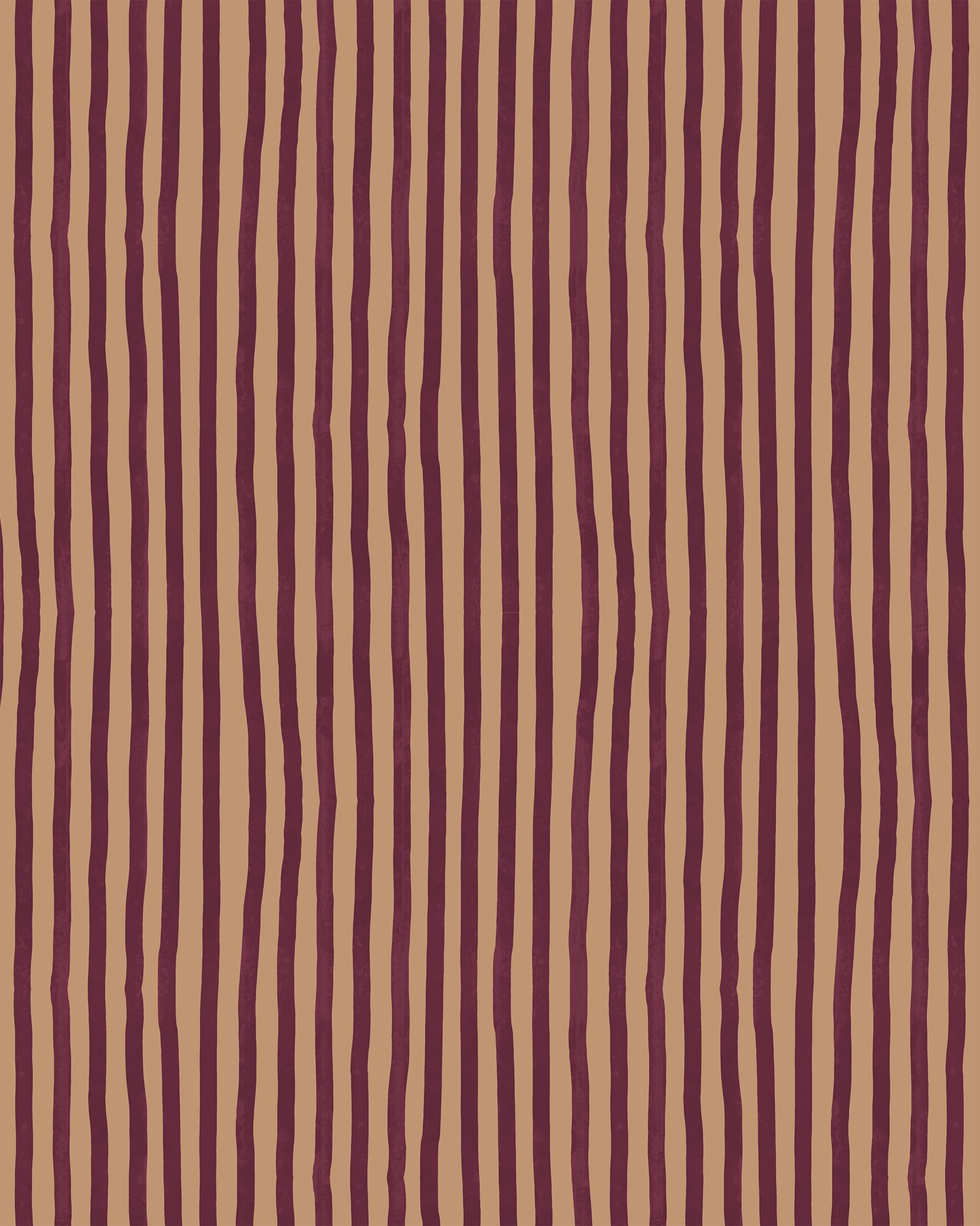 Dolce Stripe Wallpaper, peach and eggplant