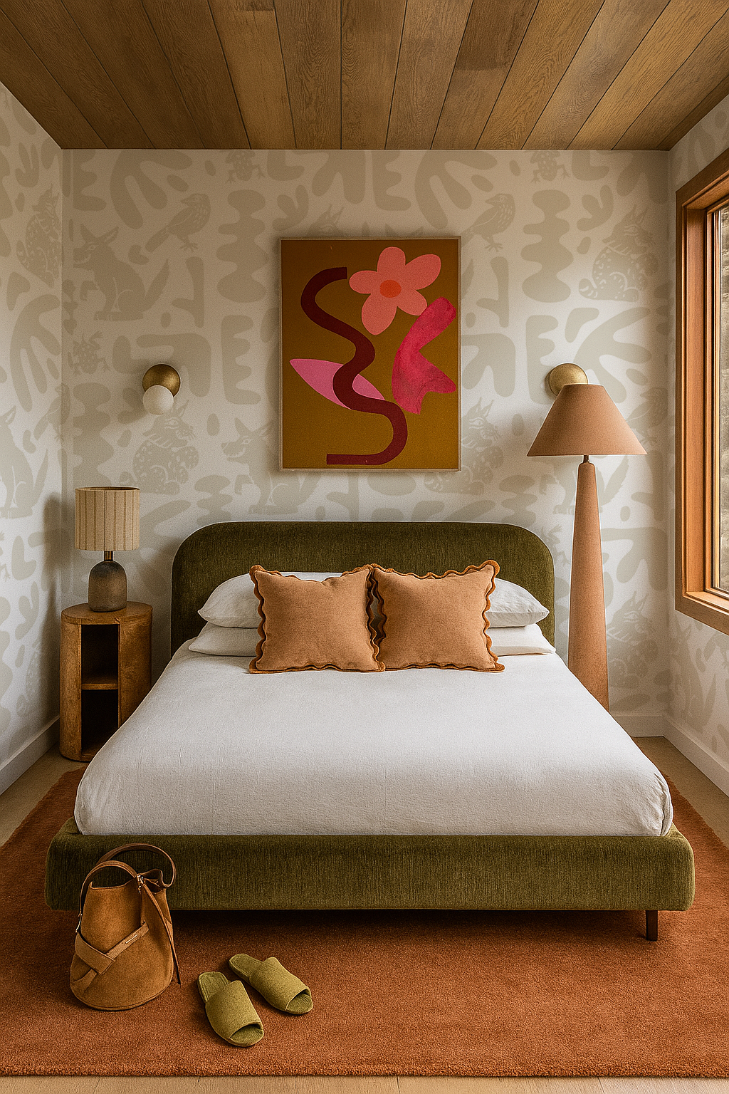 Abstract Animales Wallpaper, white & neutral