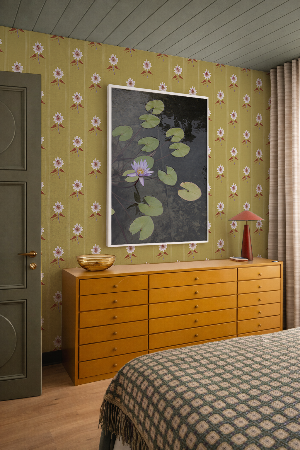 Lilikoi Lane Wallpaper, pistachio