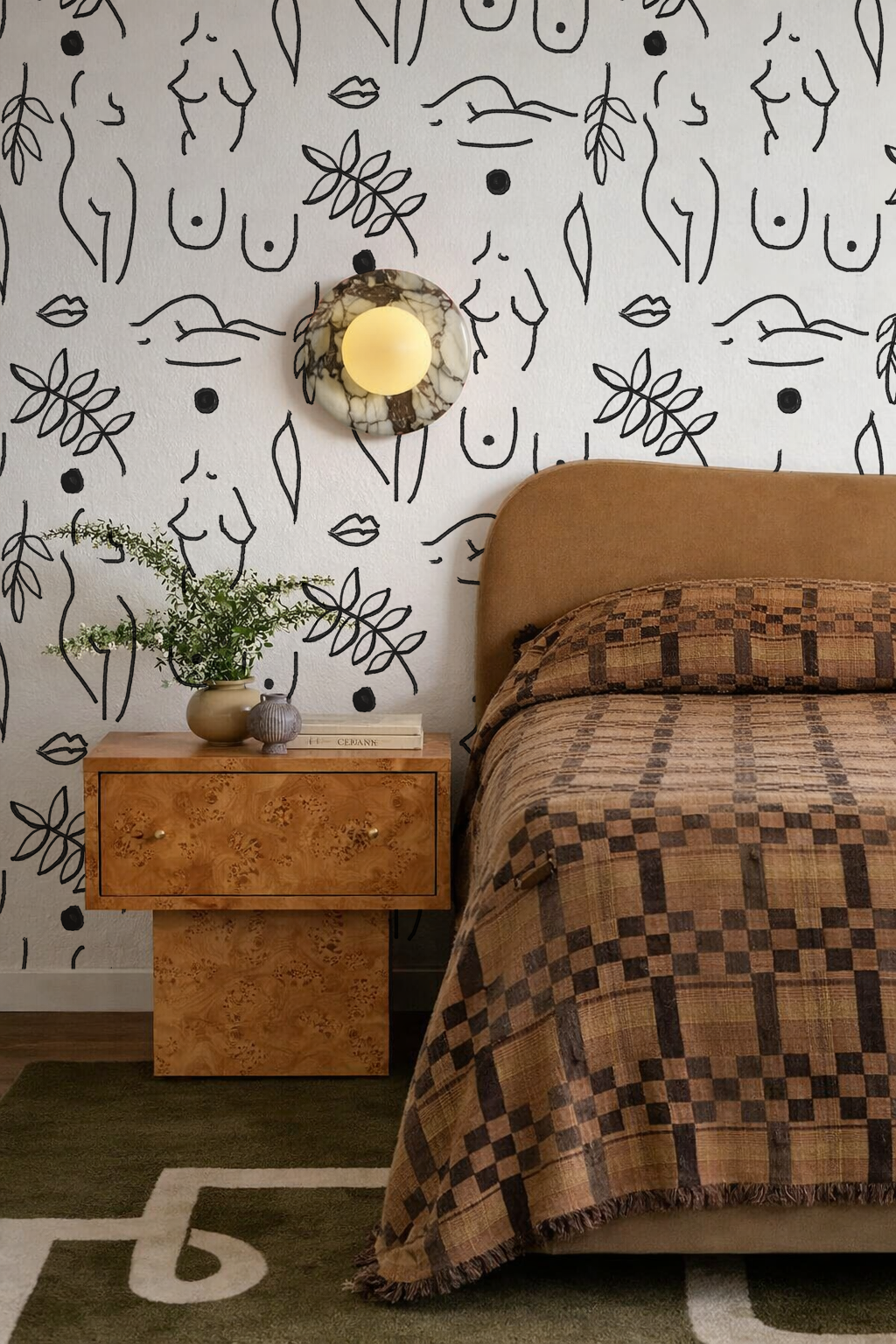 Neutral Nudes Wallpaper, white and black