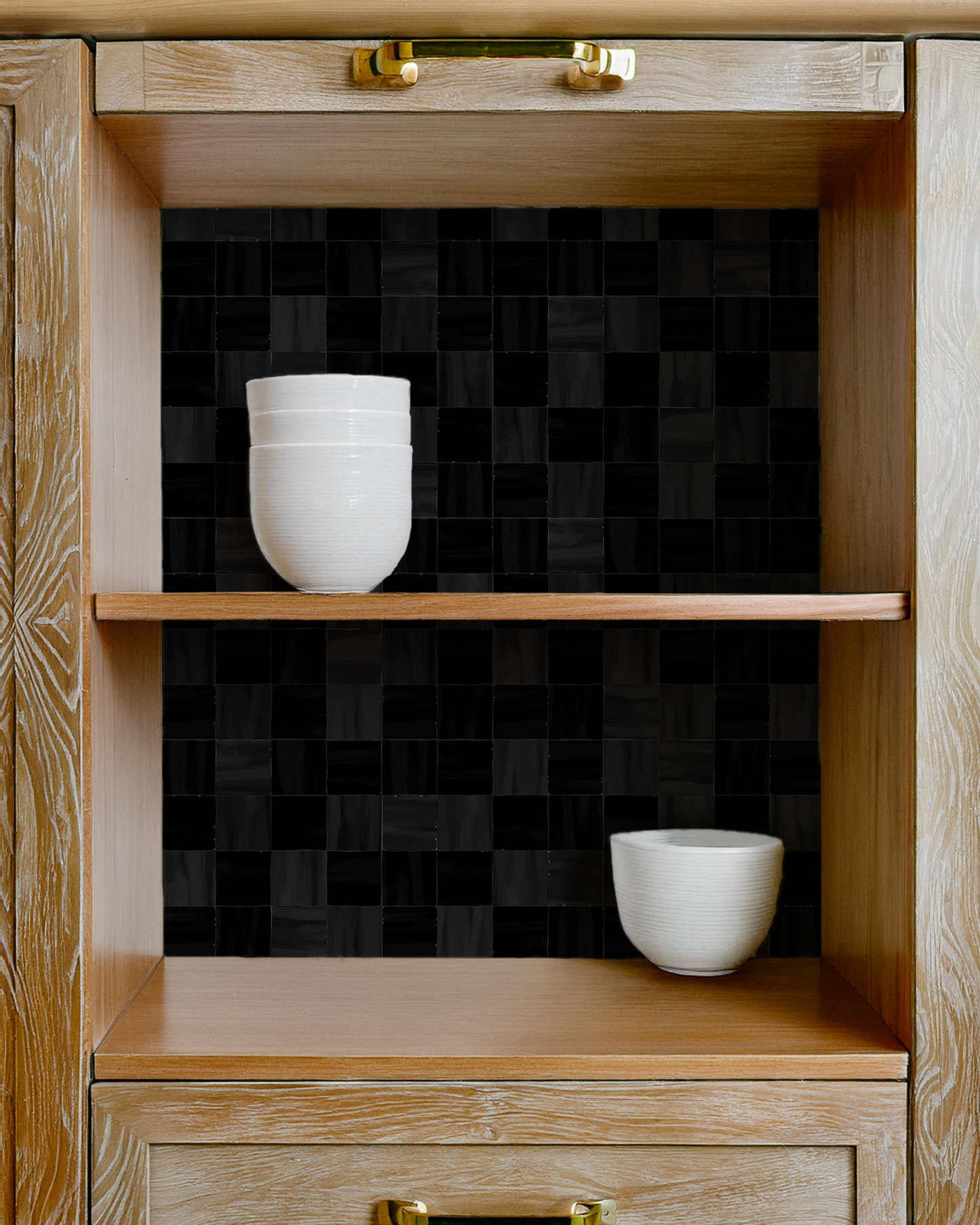 Zellige Contact Paper, black