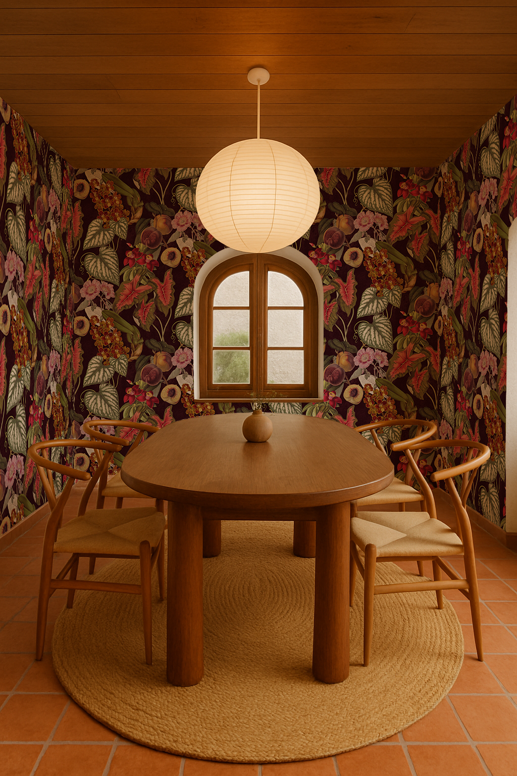 Cali Tropicale Wallpaper, eggplant