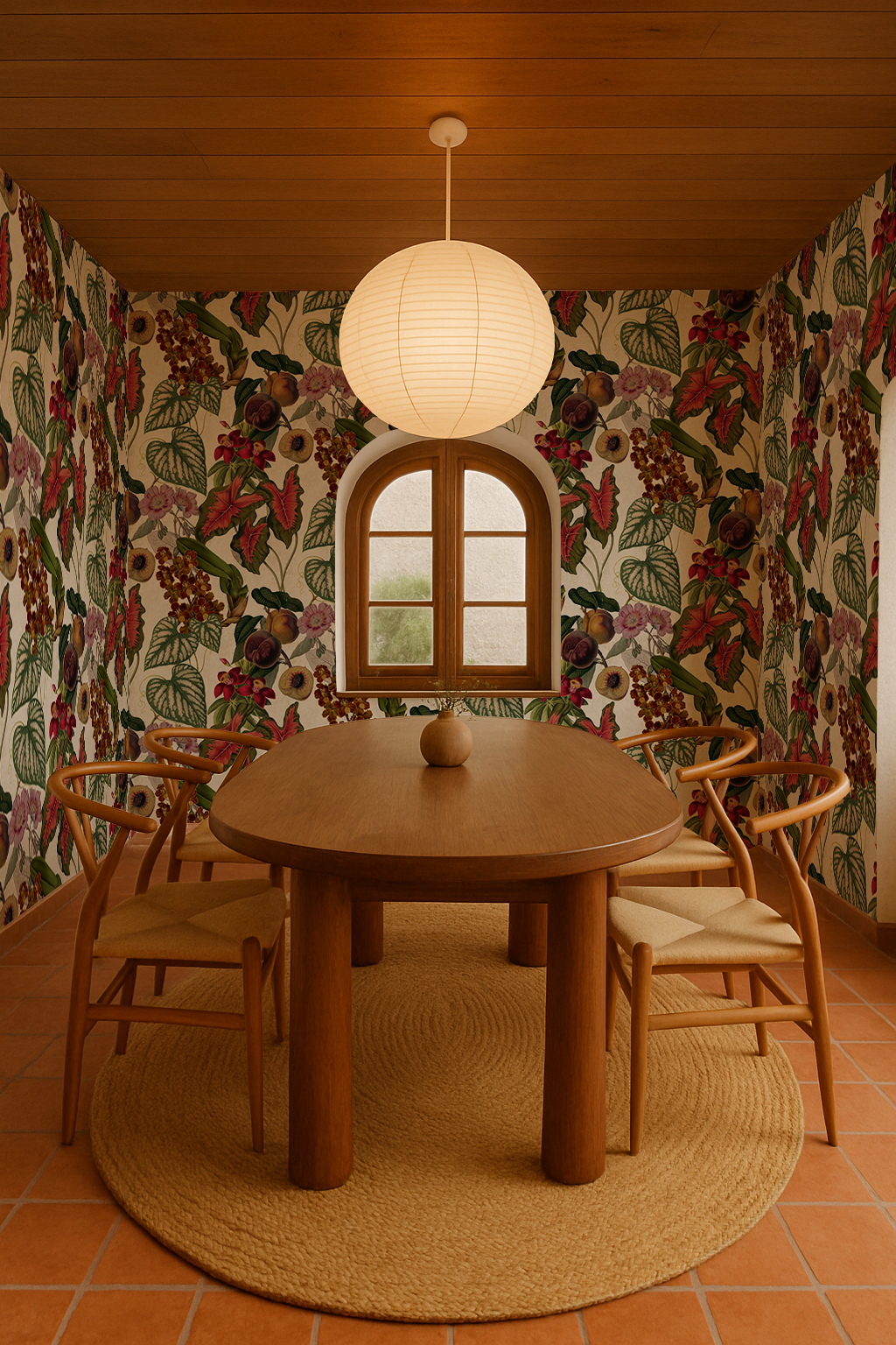 Cali Tropicale Wallpaper, off-white