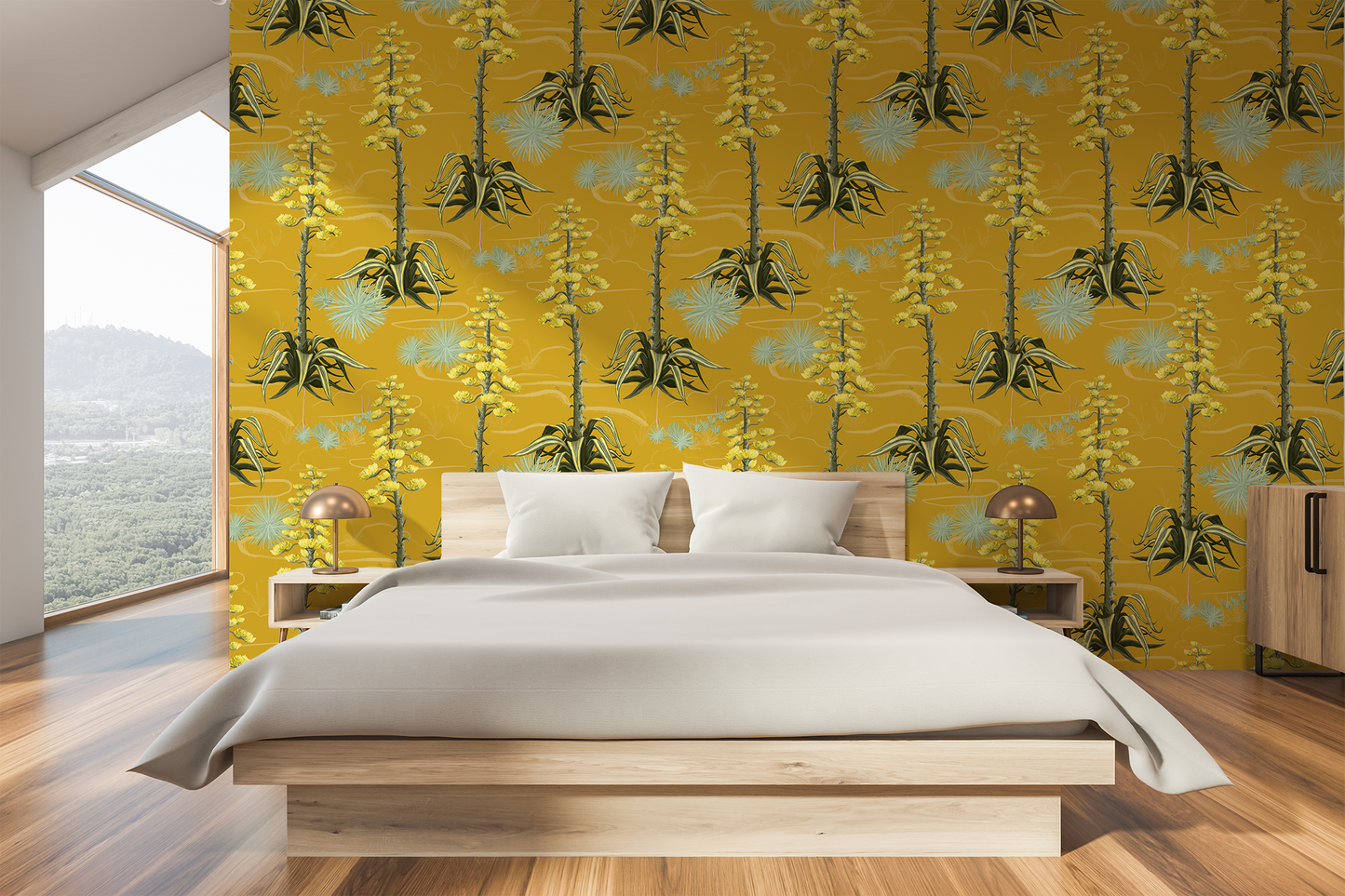 Agave Valley Wallpaper, yellow