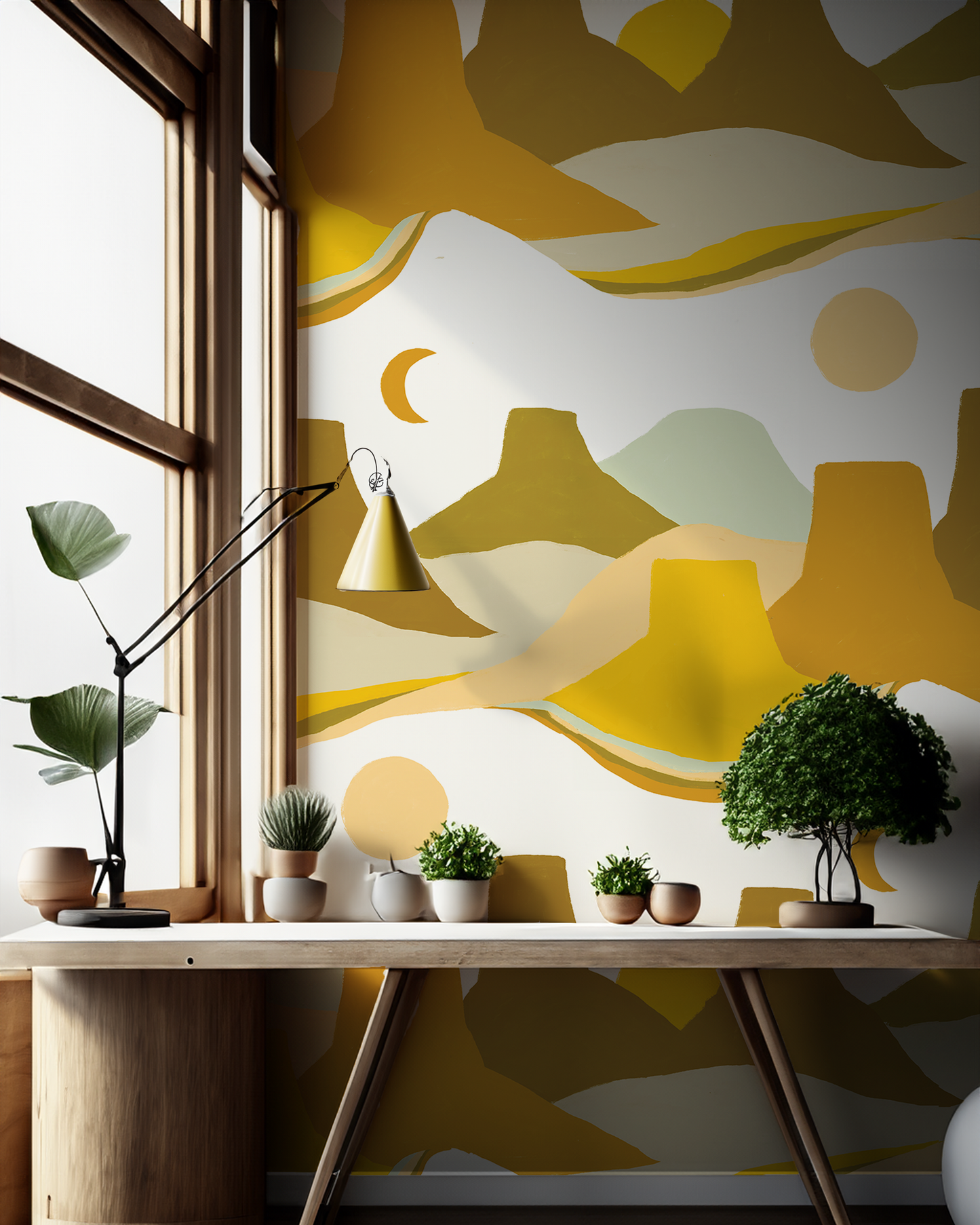 Painted Mesa Mural, mustard