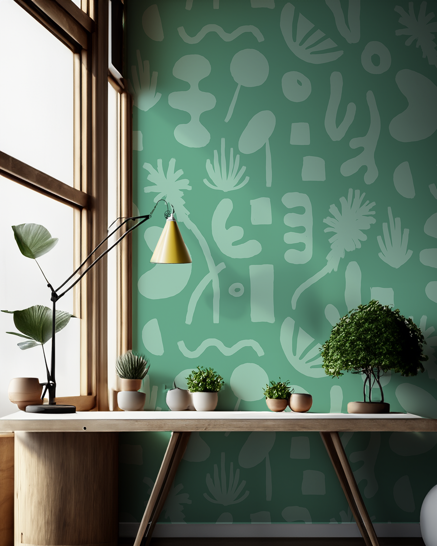 Pool Side Mural, teal