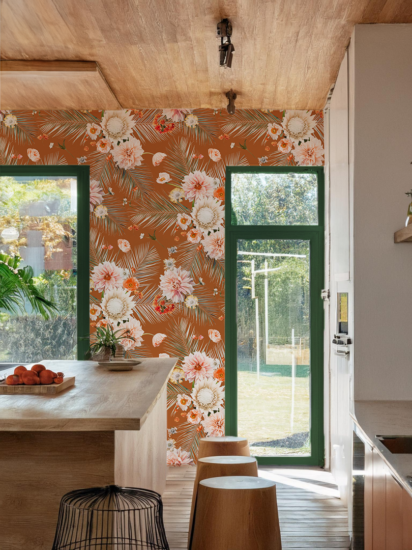 Palm Springs Wallpaper, rust