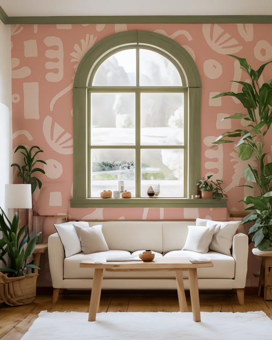 Pool Side Mural, pink