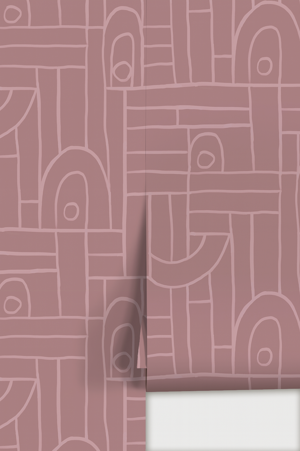 Deco Tile Wallpaper, lilac