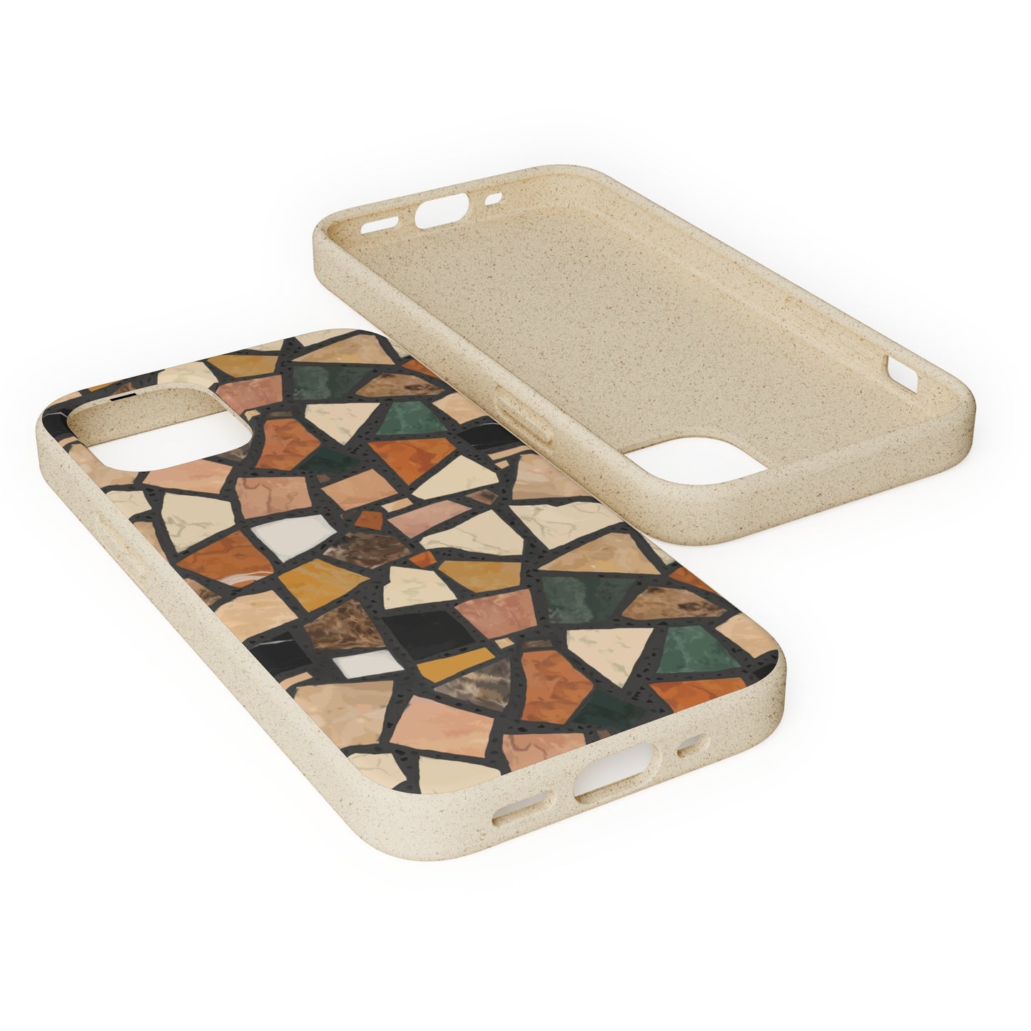 Dolce Terrazzo Biodegradable Phone Case, black