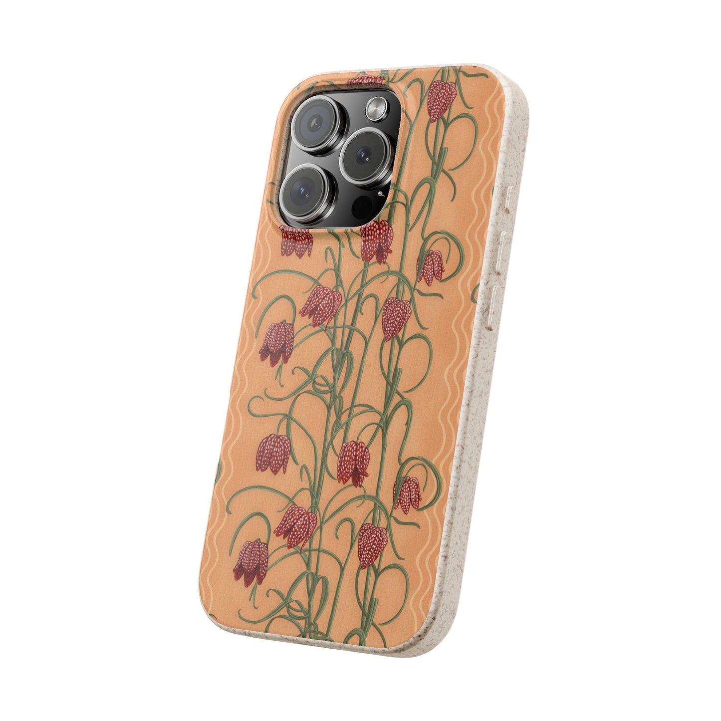 Campanas Phone Case - peach and rust - Eco-Friendly, Biodegradable