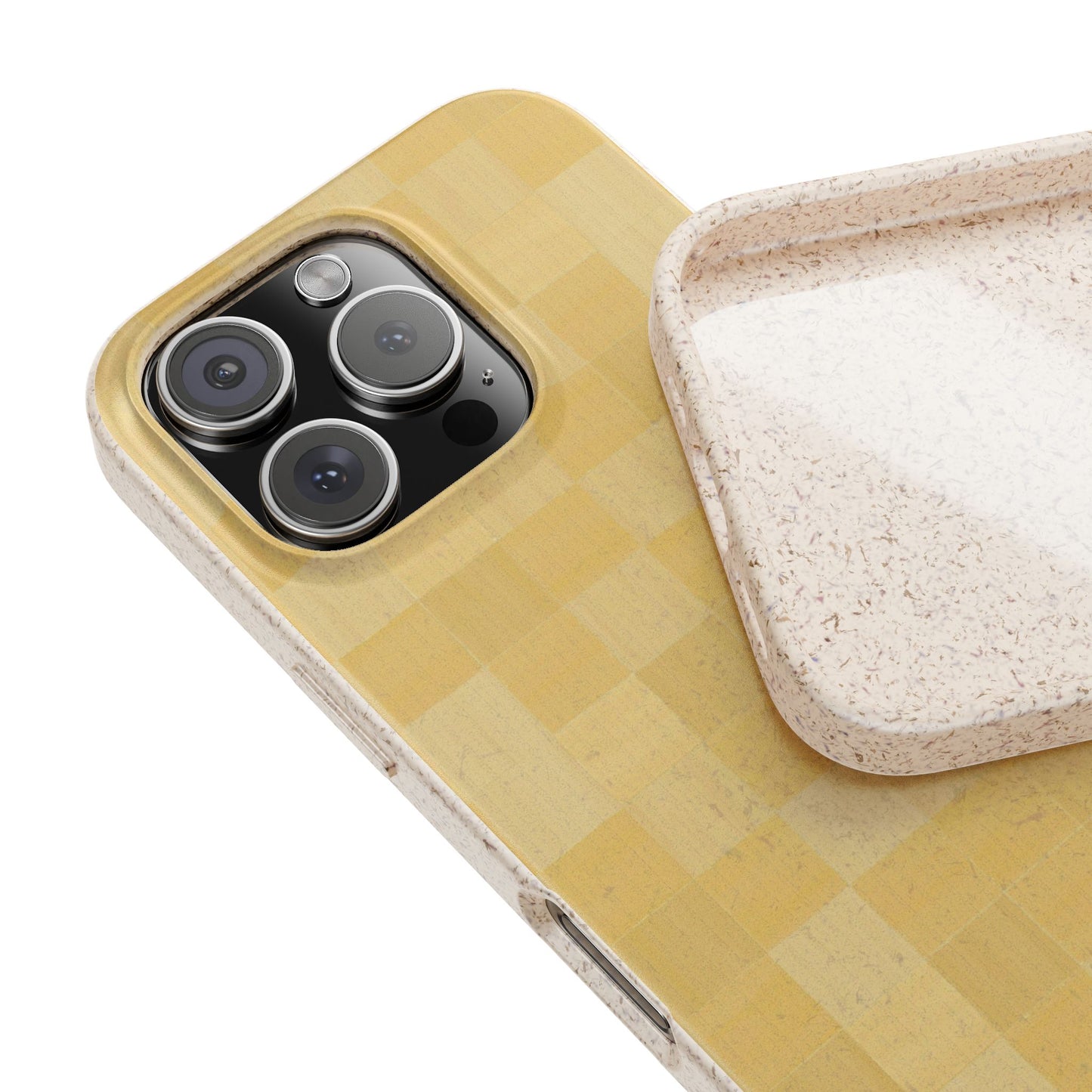 Zellige Phone Case - butter yellow - Eco-Friendly, Biodegradable