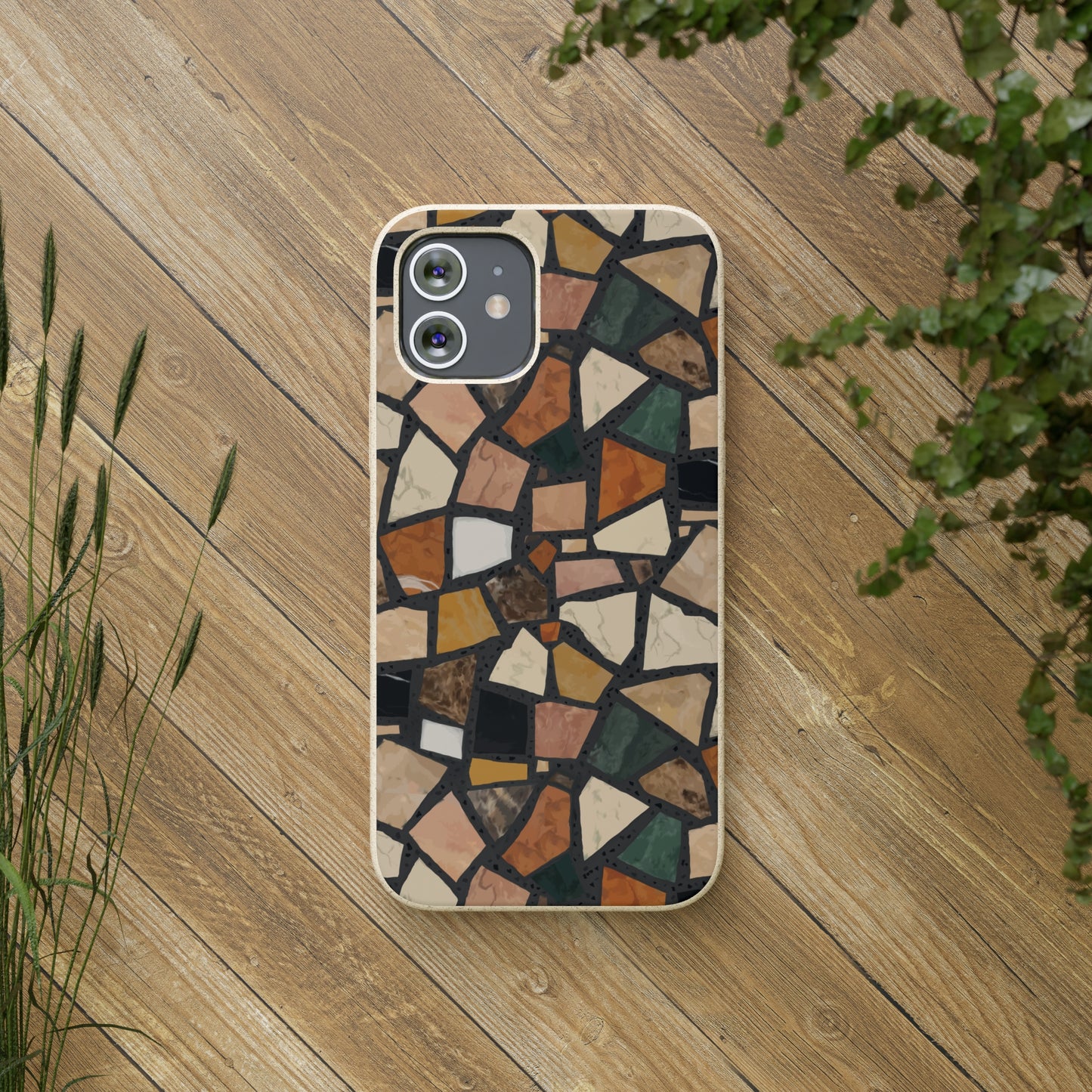 Dolce Terrazzo Biodegradable Phone Case, black