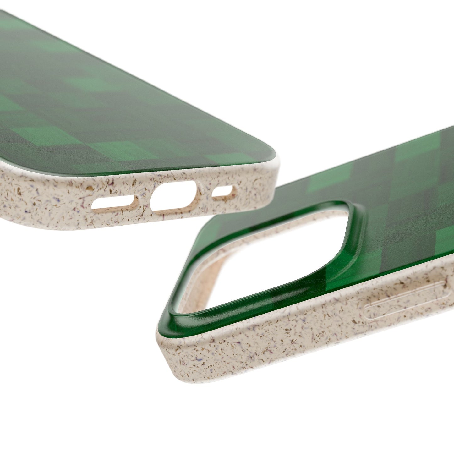 Zellige Phone Case - emerald green - Eco-Friendly, Biodegradable