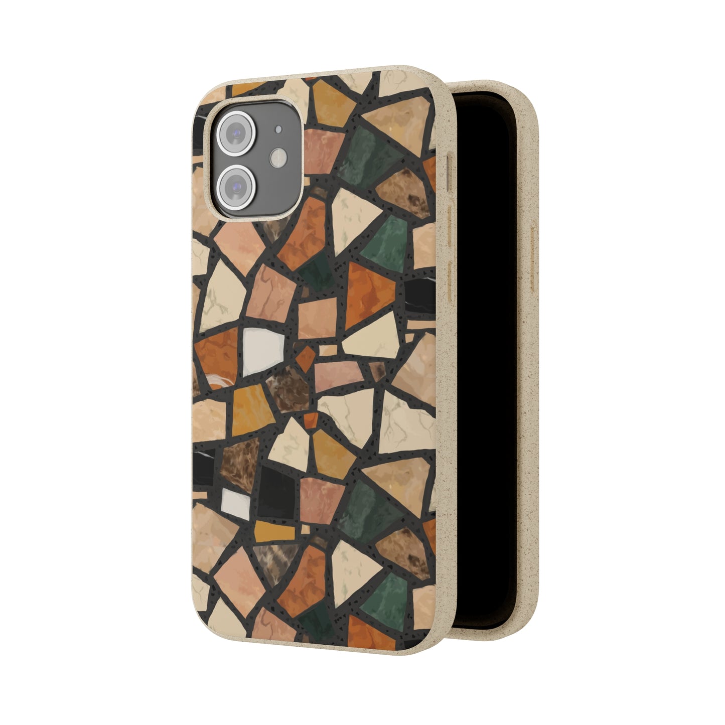 Dolce Terrazzo Biodegradable Phone Case, black