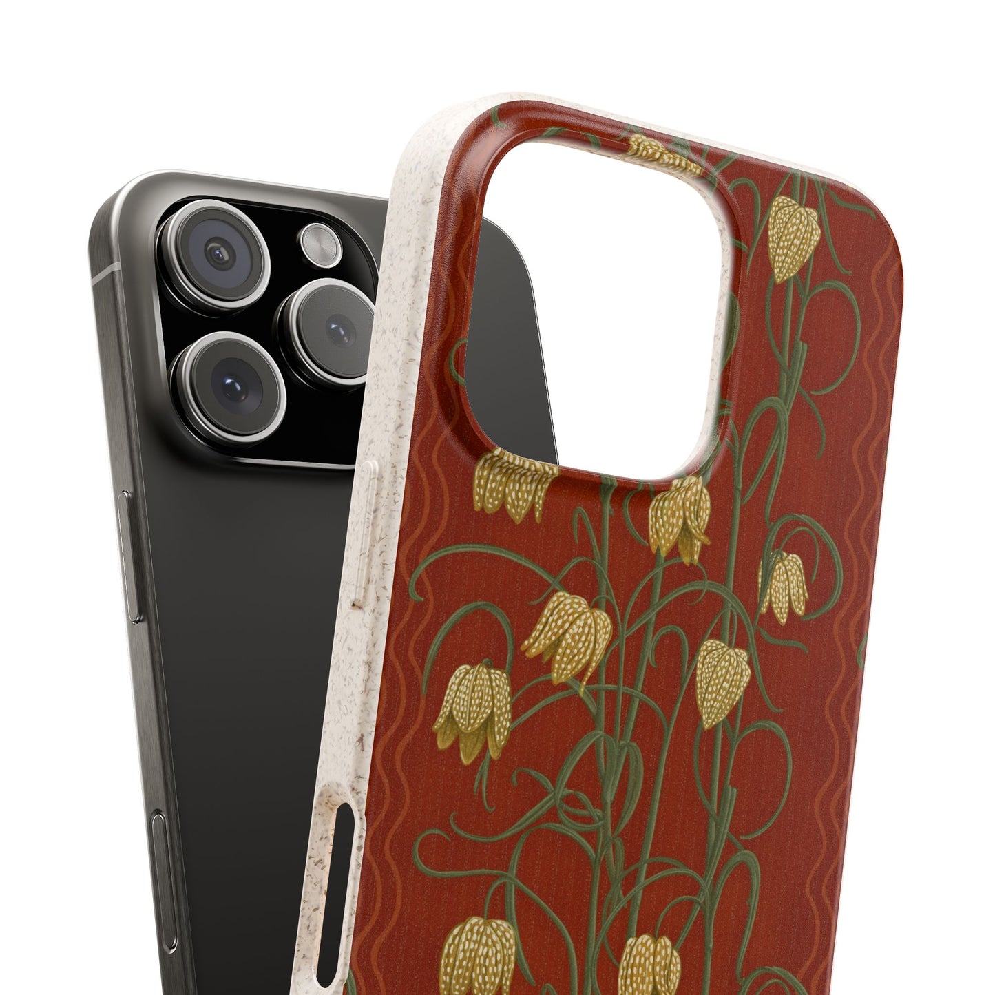 Campanas Phone Case - rust and yellow - Eco-Friendly, Biodegradable