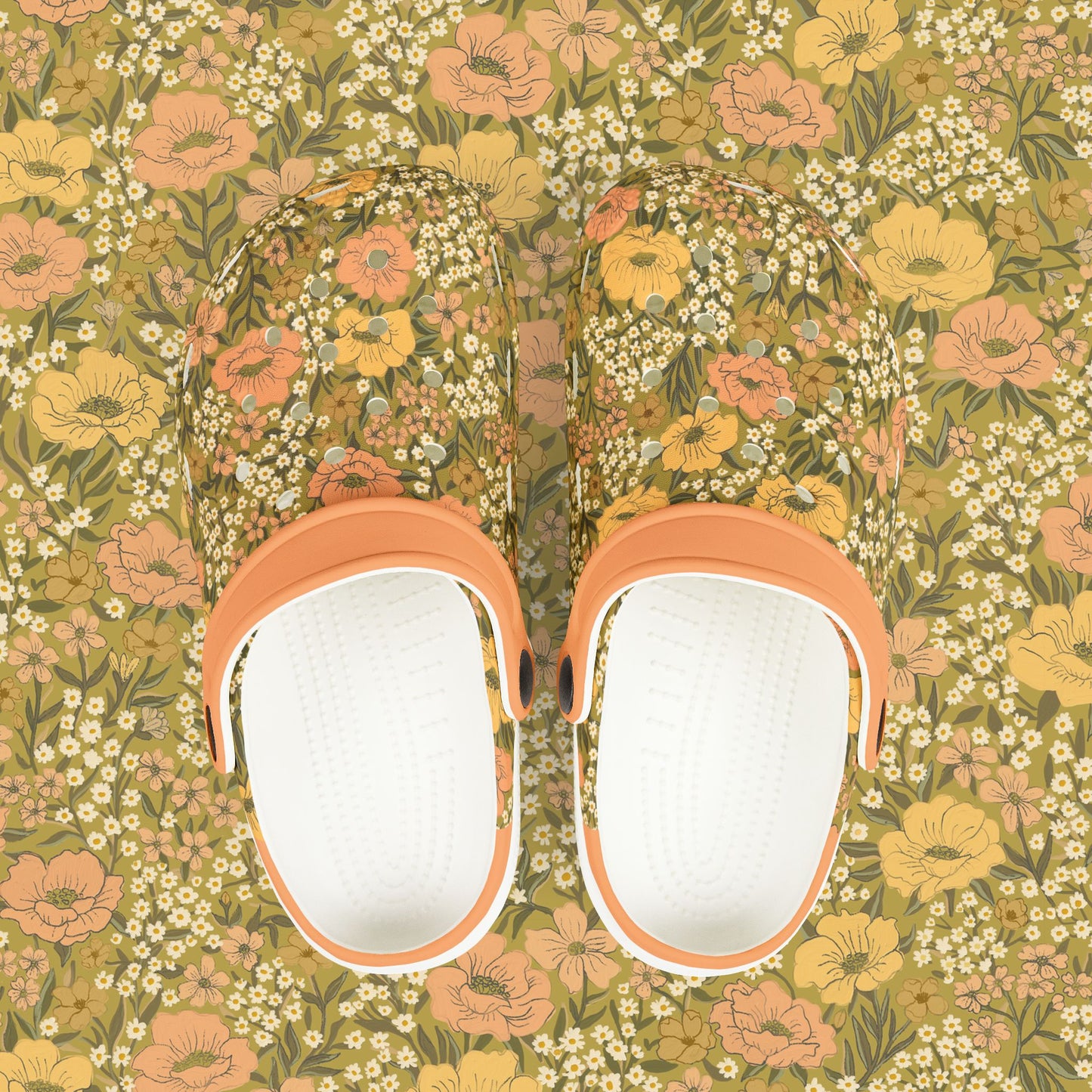 Wildflower Meadow Kid's EVA Foam Clogs, chartreuse