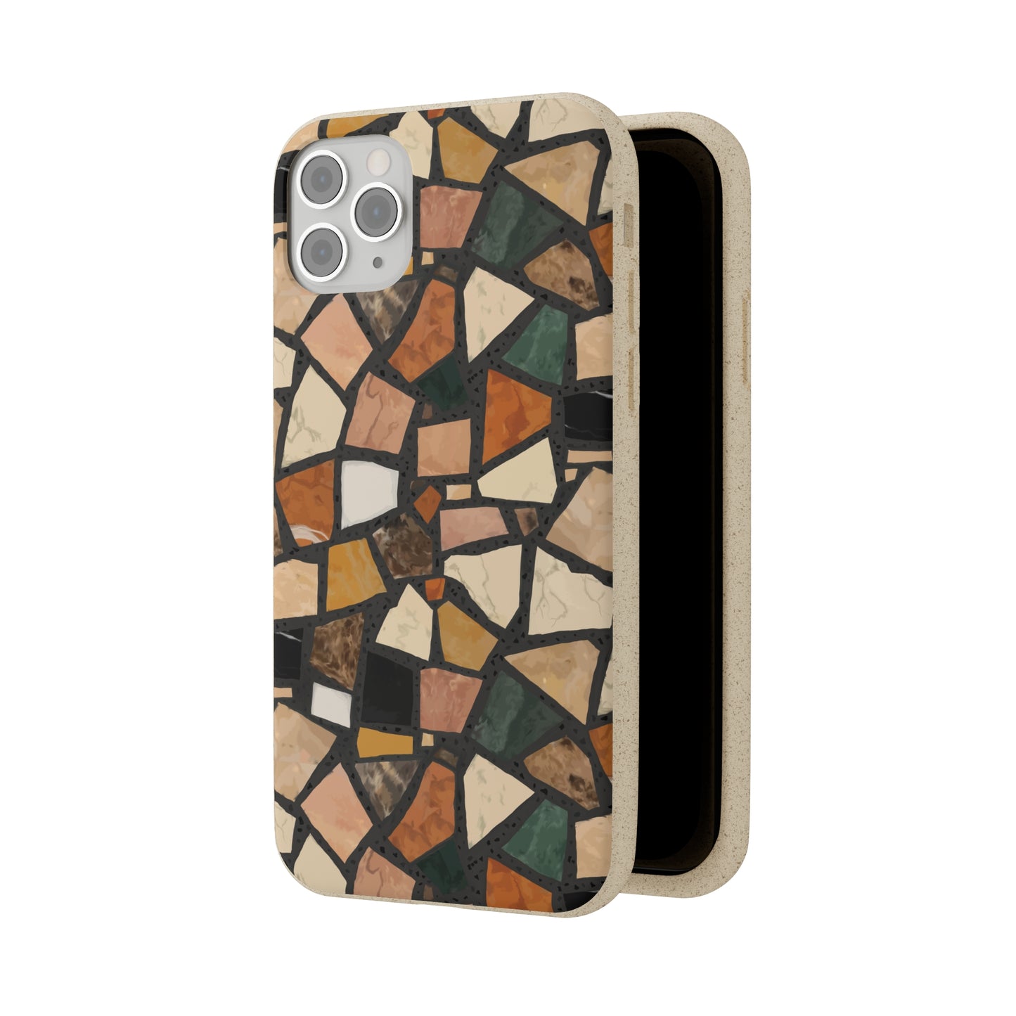 Dolce Terrazzo Biodegradable Phone Case, black