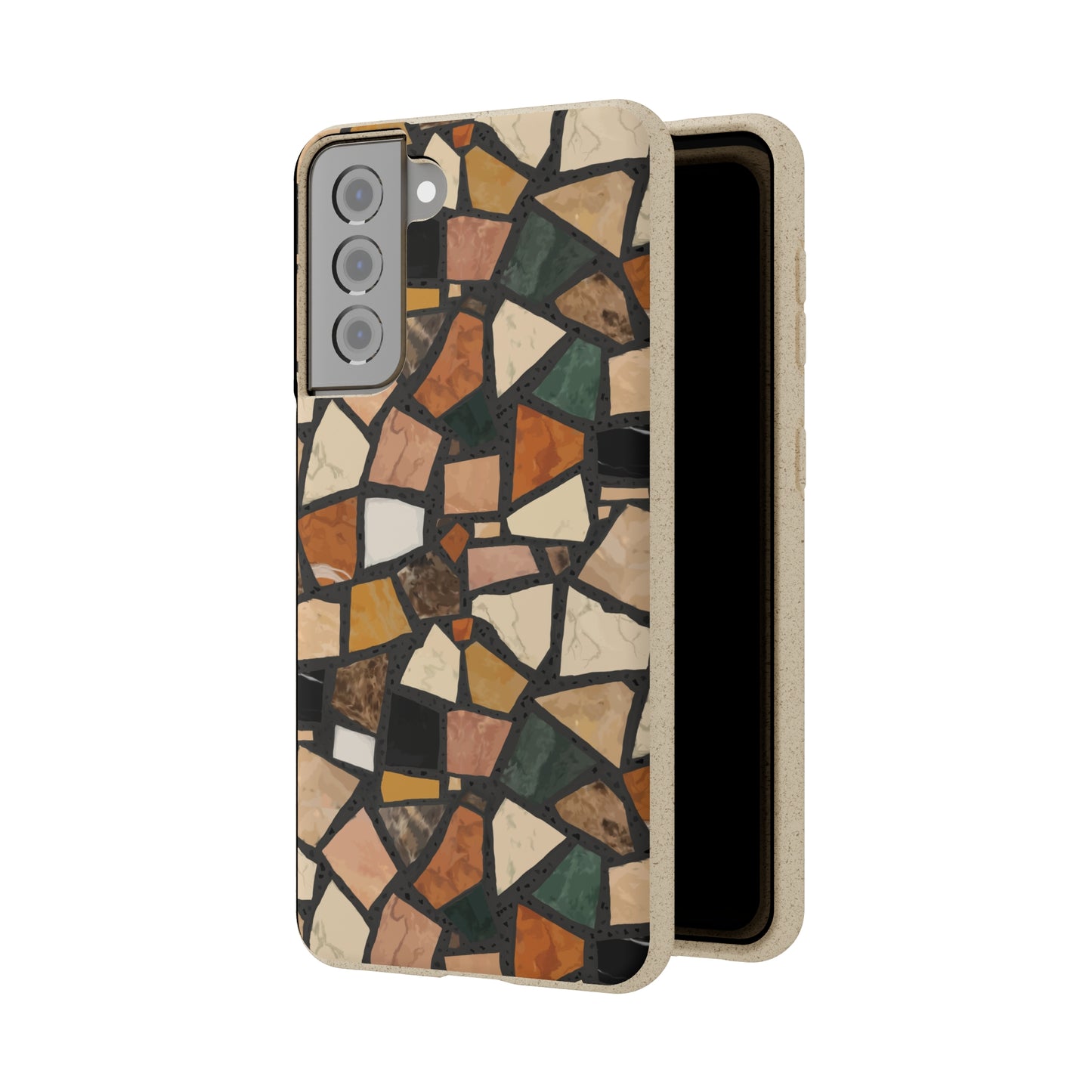 Dolce Terrazzo Biodegradable Phone Case, black