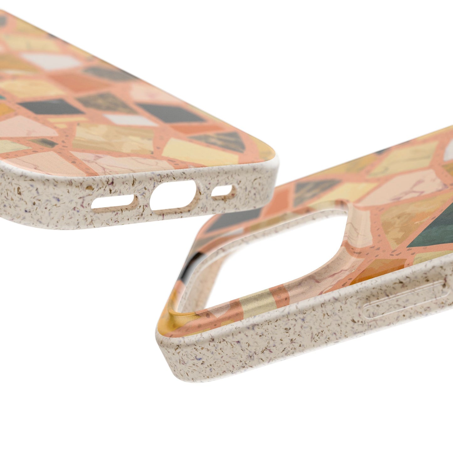 Dolce Terrazzo Phone Case - peach and multicolor - Eco-Friendly, Biodegradable