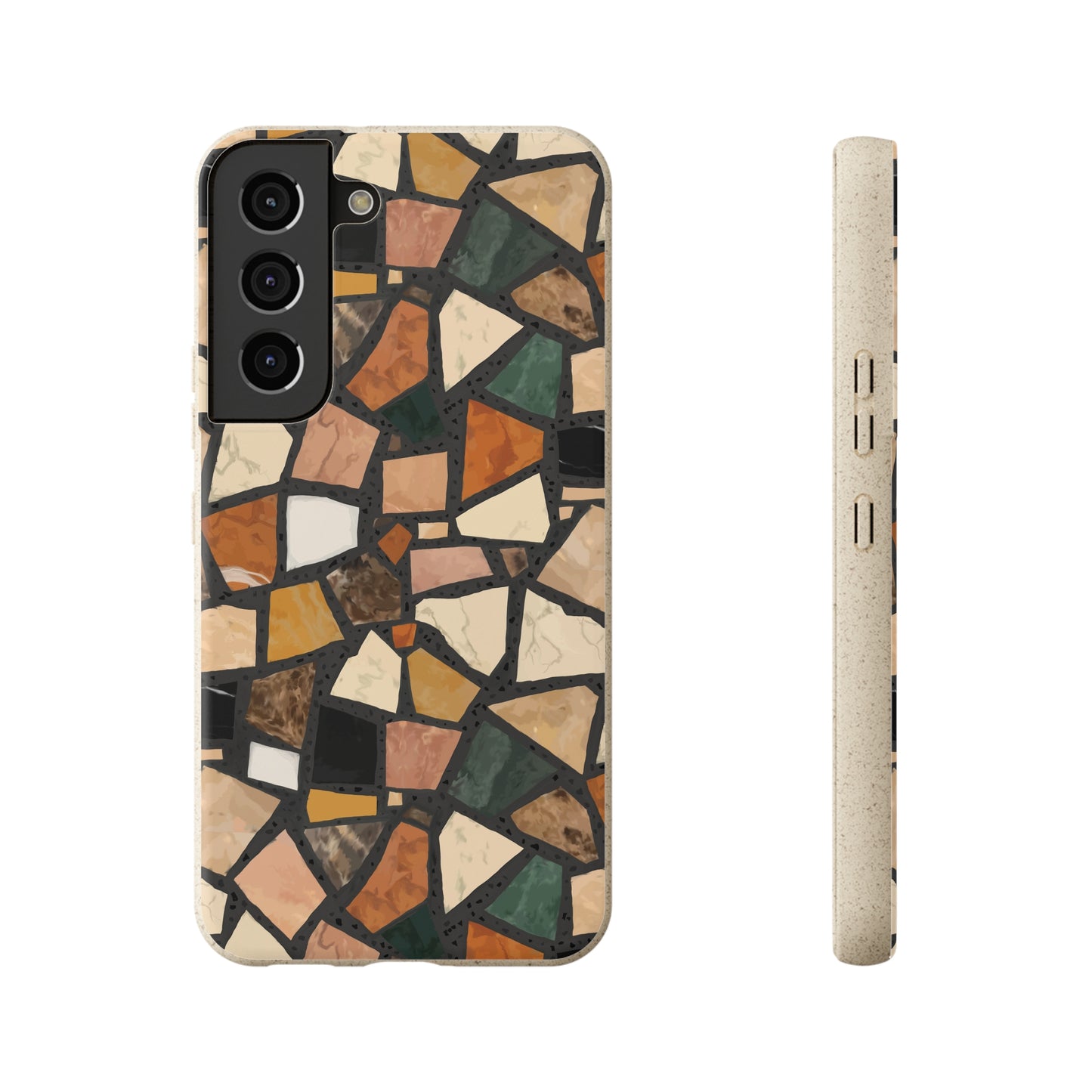 Dolce Terrazzo Biodegradable Phone Case, black