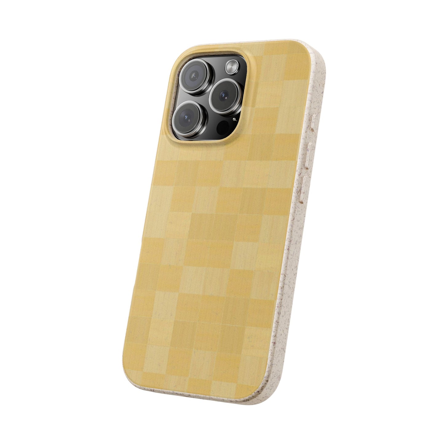 Zellige Phone Case - butter yellow - Eco-Friendly, Biodegradable