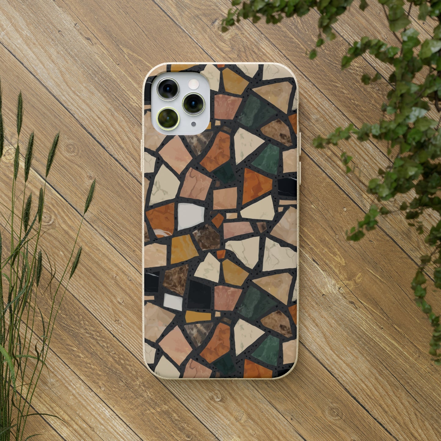 Dolce Terrazzo Biodegradable Phone Case, black