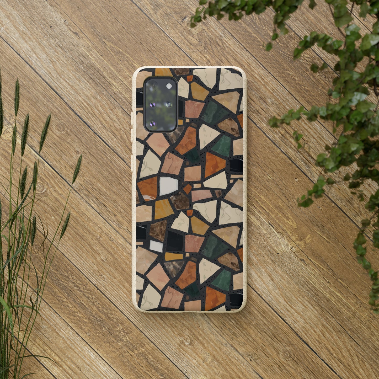 Dolce Terrazzo Biodegradable Phone Case, black