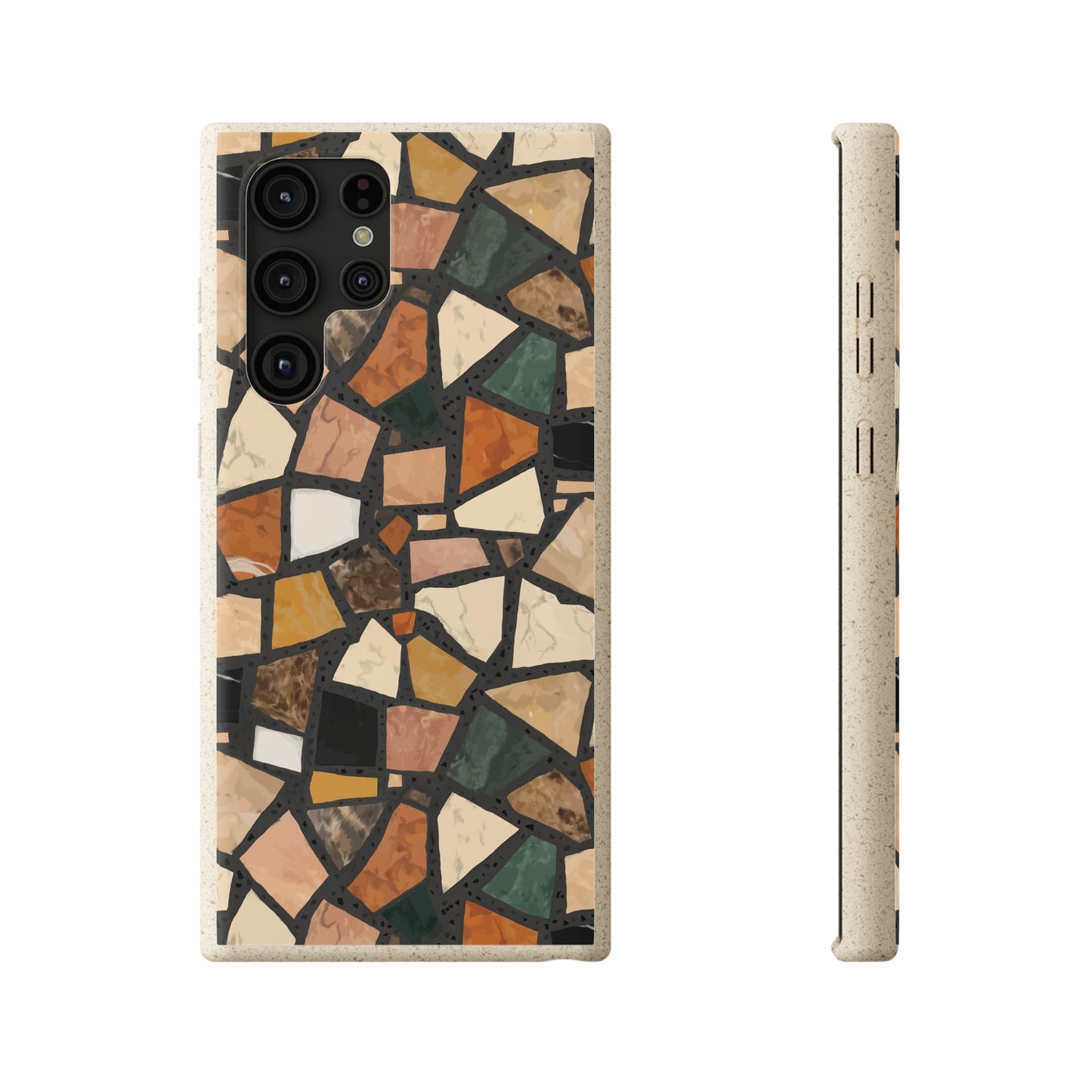 Dolce Terrazzo Biodegradable Phone Case, black