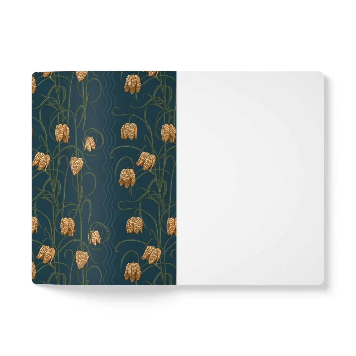 Campanas Softcover Personalized Journal, dusty blue & marigold (add your name)