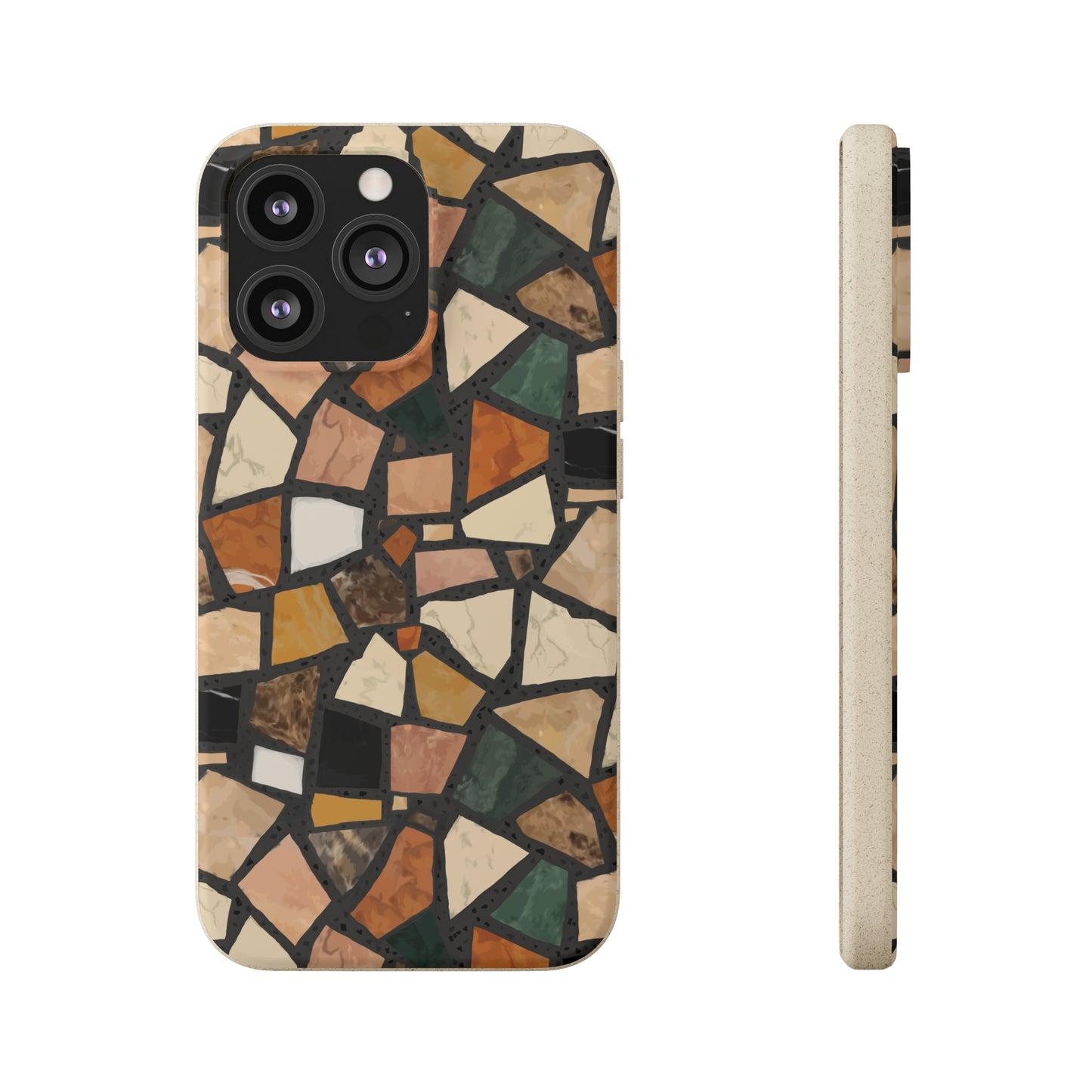 Dolce Terrazzo Biodegradable Phone Case, black