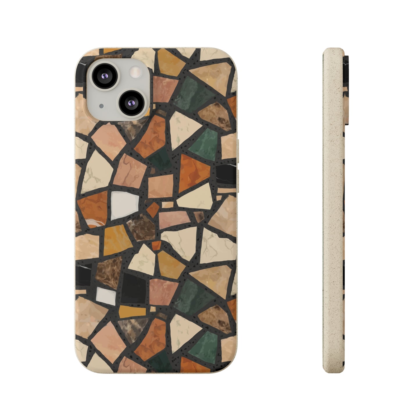 Dolce Terrazzo Biodegradable Phone Case, black