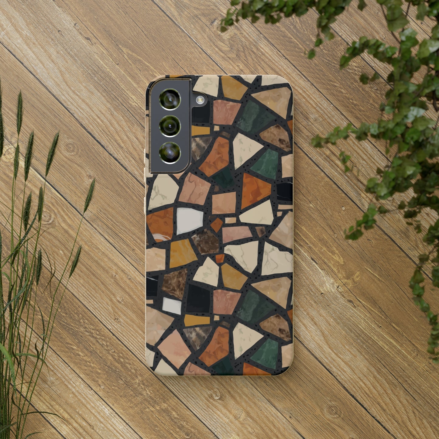 Dolce Terrazzo Biodegradable Phone Case, black