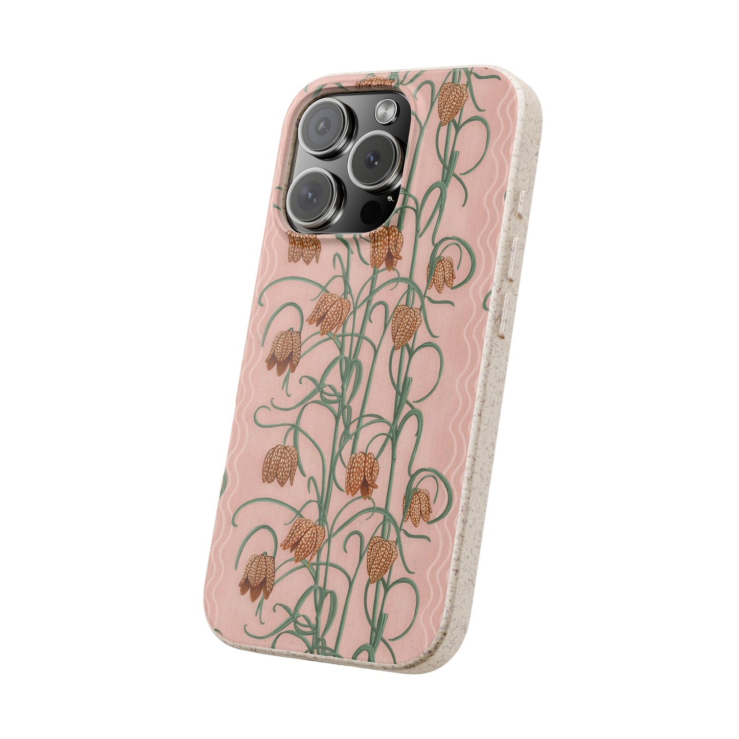 Campanas Phone Case - pink and burnt orange - Eco-Friendly, Biodegradable