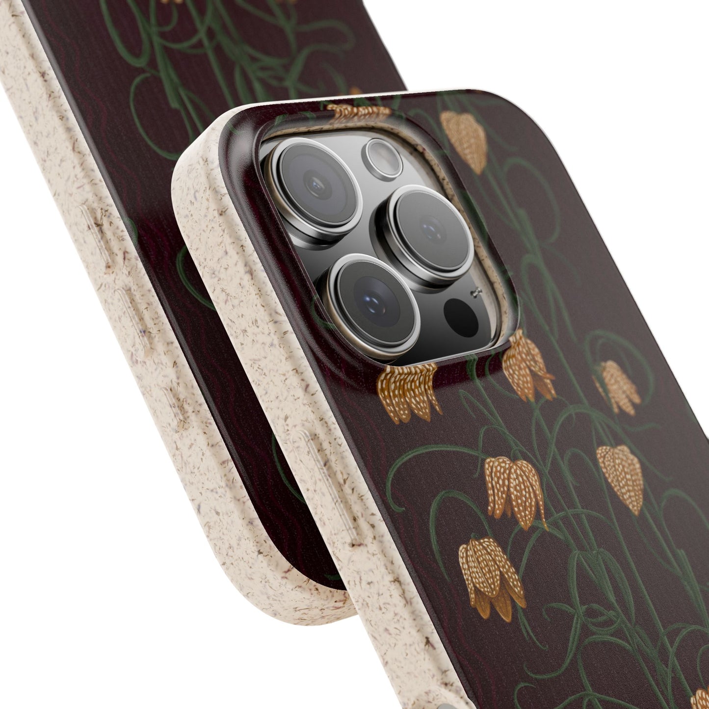 Campanas Phone Case - eggplant and toffee - Eco-Friendly, Biodegradable