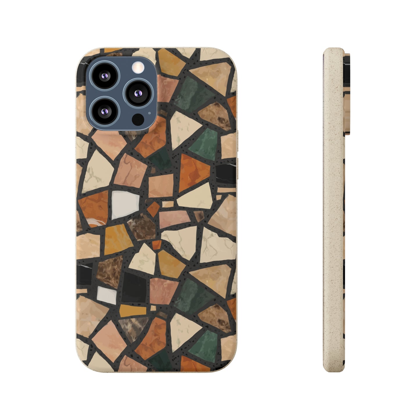 Dolce Terrazzo Biodegradable Phone Case, black