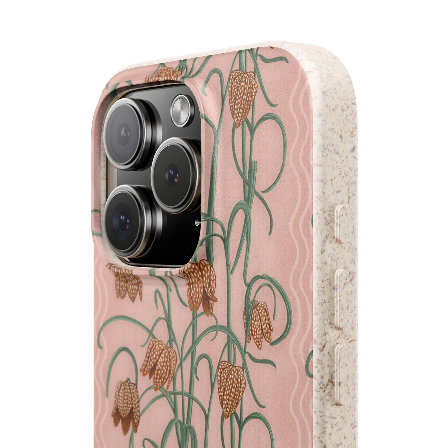 Campanas Phone Case - pink and burnt orange - Eco-Friendly, Biodegradable