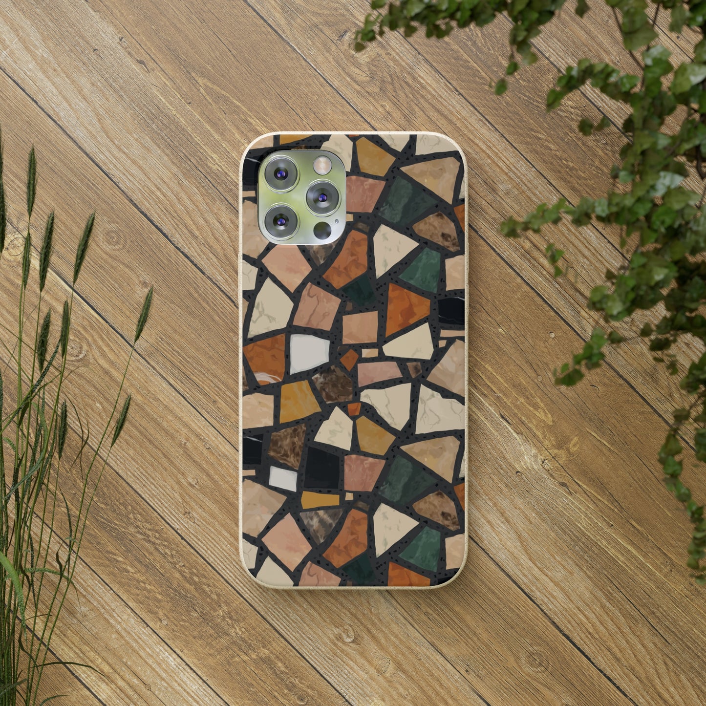 Dolce Terrazzo Biodegradable Phone Case, black