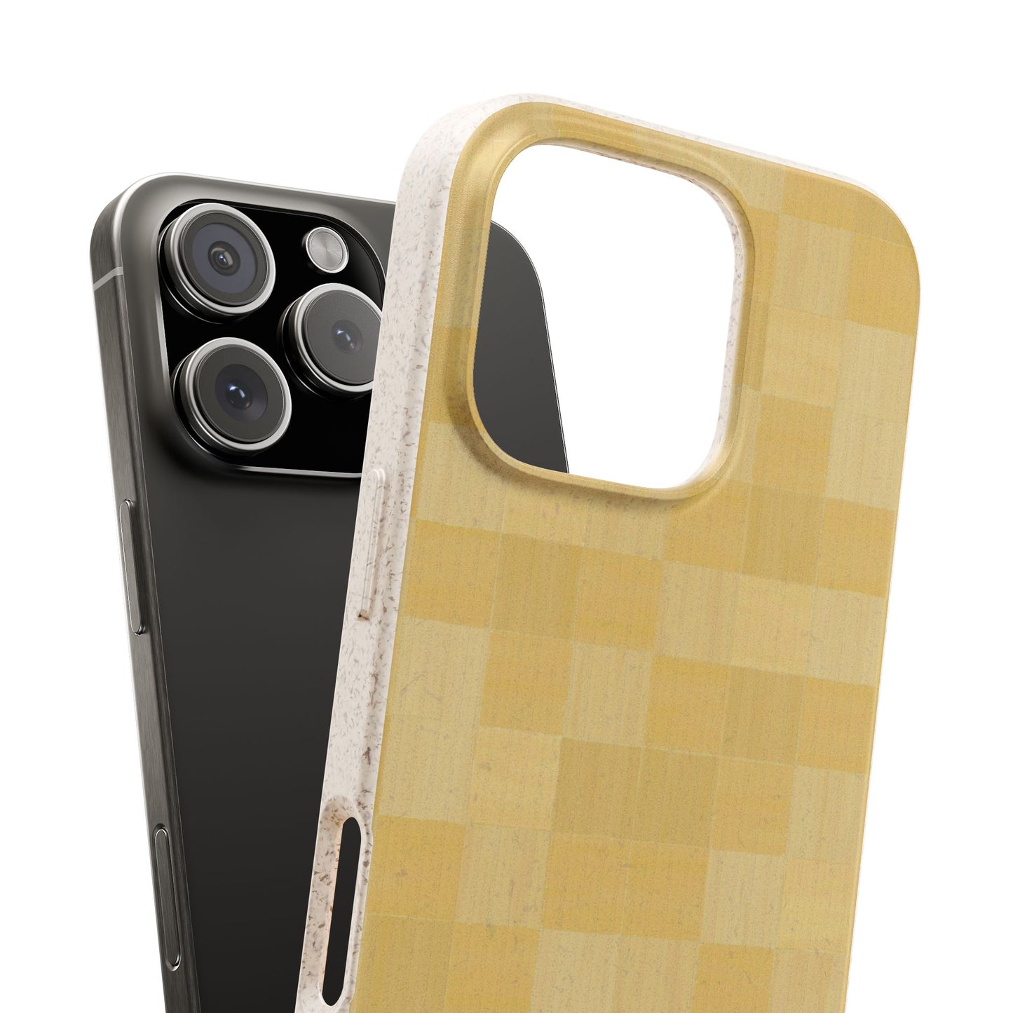 Zellige Phone Case - butter yellow - Eco-Friendly, Biodegradable