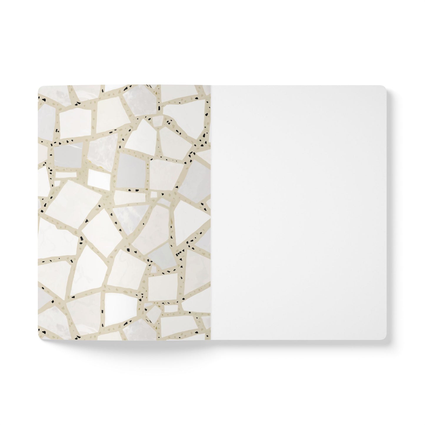 Dolce Terrazzo Softcover Personalized Journal, white and multicolor (add your name)