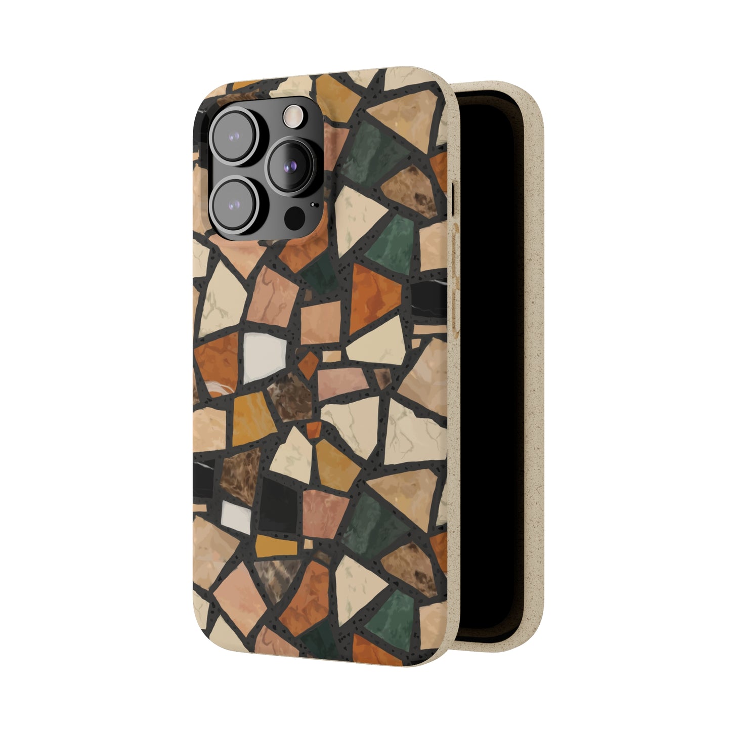 Dolce Terrazzo Biodegradable Phone Case, black