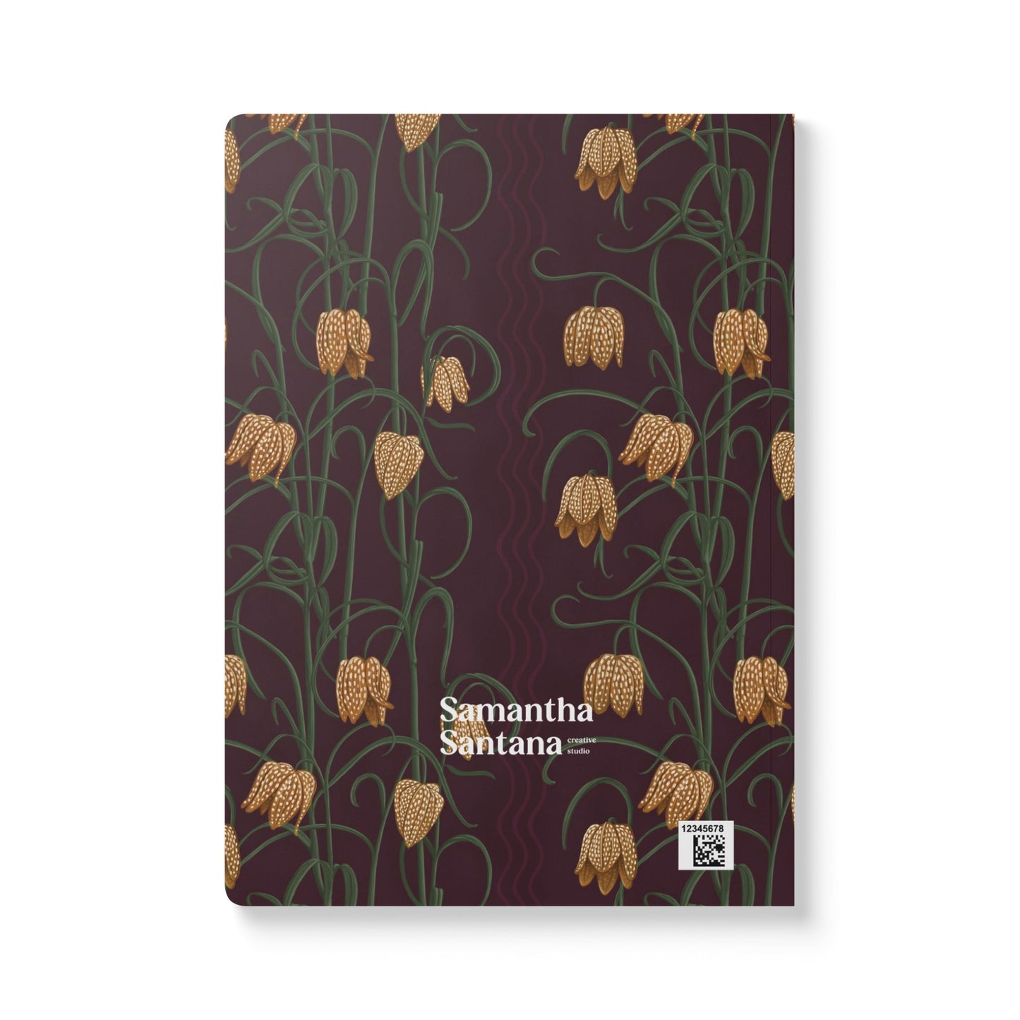 Campanas Softcover Personalized Journal, eggplant & toffee (add your name)