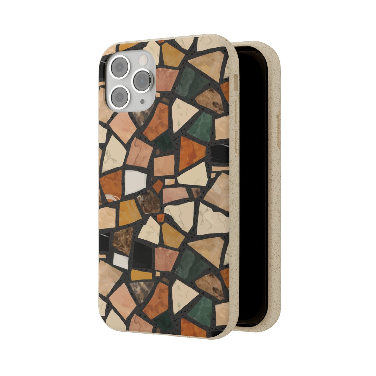 Dolce Terrazzo Biodegradable Phone Case, black