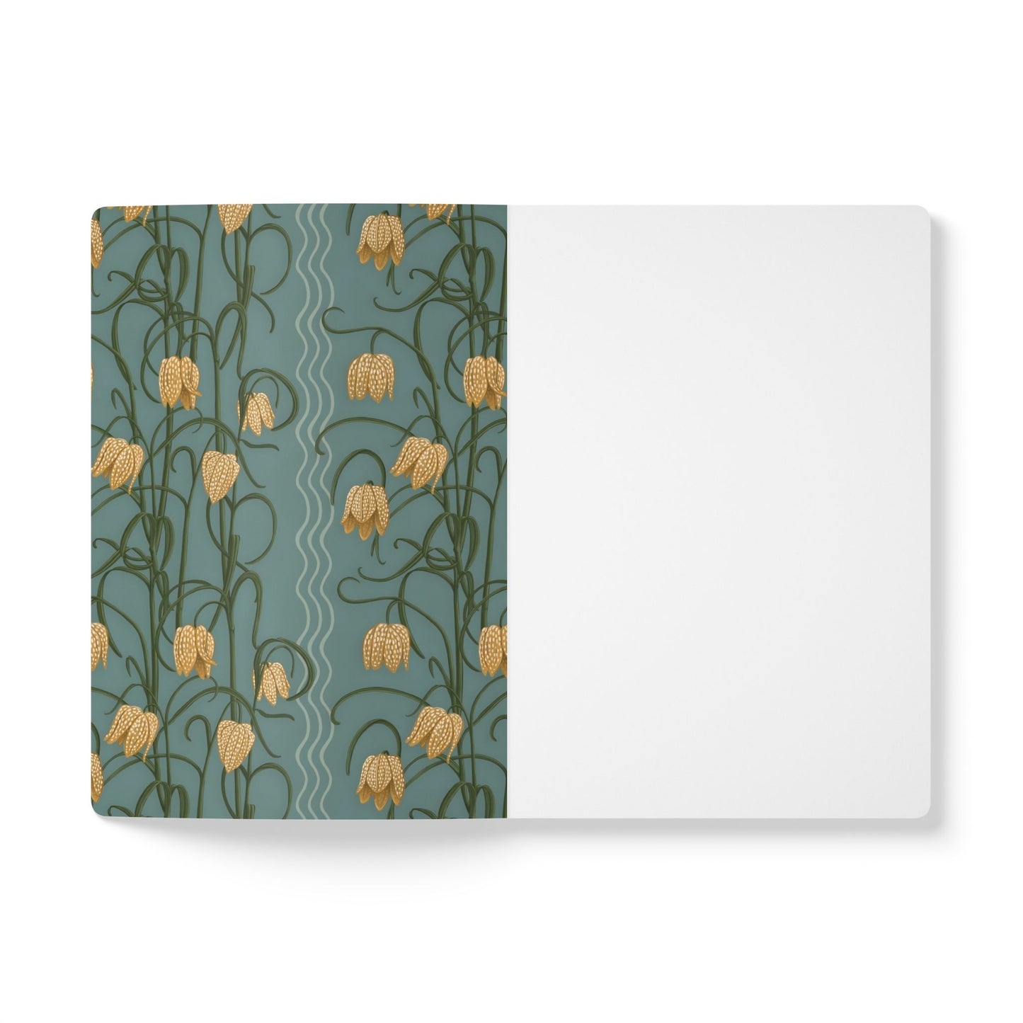 Campanas Softcover Personalized Journal, dark blue & goldenrod (add your name)