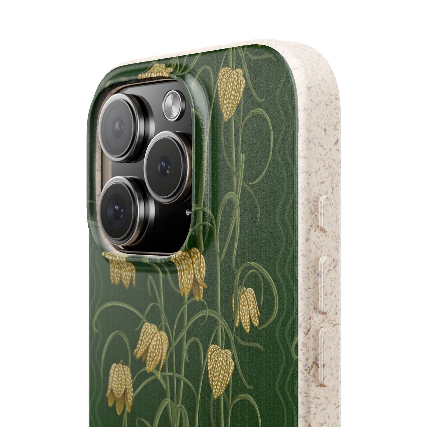 Campanas Phone Case - green and ocher - Eco-Friendly, Biodegradable