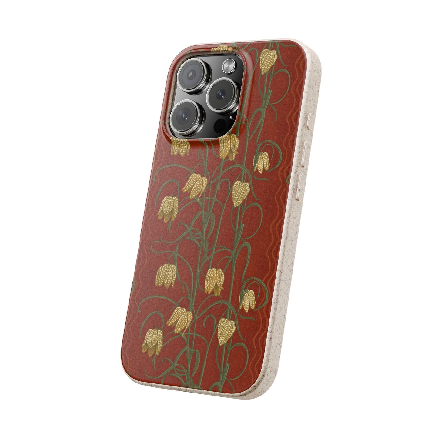 Campanas Phone Case - rust and yellow - Eco-Friendly, Biodegradable